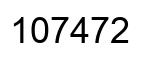 Number 107472 black image