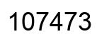 Number 107473 black image