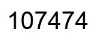 Number 107474 black image