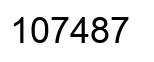 Number 107487 black image