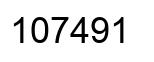 Number 107491 black image