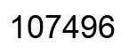 Number 107496 black image