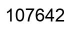 Number 107642 black image