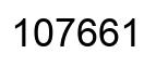 Number 107661 black image