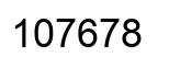 Number 107678 black image