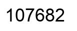 Number 107682 black image