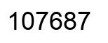 Number 107687 black image