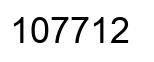 Number 107712 black image