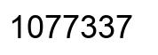Number 1077337 black image
