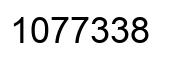 Number 1077338 black image