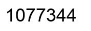 Number 1077344 black image