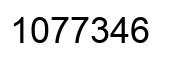 Number 1077346 black image