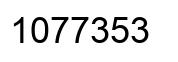 Number 1077353 black image