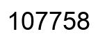 Number 107758 black image