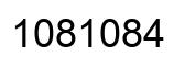 Number 1081084 black image