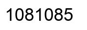 Number 1081085 black image