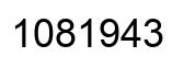 Number 1081943 black image
