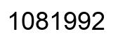 Number 1081992 black image