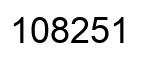 Number 108251 black image