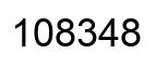 Number 108348 black image