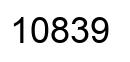 Number 10839 black image