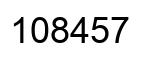 Number 108457 black image