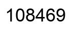 Number 108469 black image