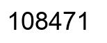 Number 108471 black image
