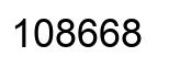 Number 108668 black image