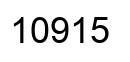 Number 10915 black image