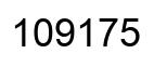 Number 109175 black image