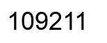 Number 109211 black image
