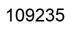 Número 109235 imagen negro