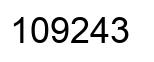Number 109243 black image