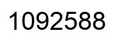 Number 1092588 black image