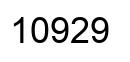 Number 10929 black image