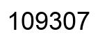 Number 109307 black image