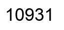 Number 10931 black image