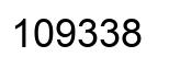 Number 109338 black image