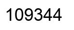 Número 109344 imagen negro
