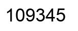 Número 109345 imagen negro