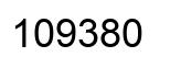 Number 109380 black image