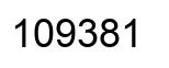 Number 109381 black image