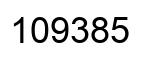 Number 109385 black image