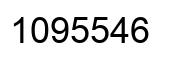 Number 1095546 black image