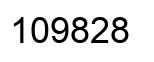 Number 109828 black image