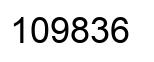 Number 109836 black image