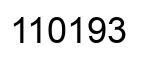 Number 110193 black image