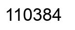 Number 110384 black image