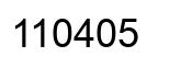 Number 110405 black image